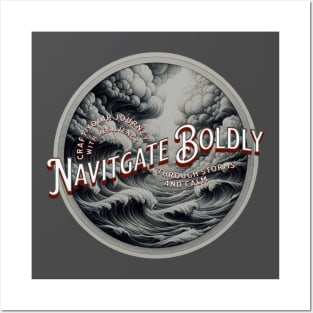 "Navigate Boldly - Craft Your Journey Through Storms and Calm Posters and Art